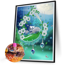 Load image into Gallery viewer, Diamond Painting - Partial Special Shaped - green leaf water drop microcosm (30*40CM)
