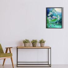 Load image into Gallery viewer, Diamond Painting - Partial Special Shaped - green leaf water drop microcosm (30*40CM)
