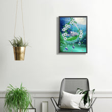 Load image into Gallery viewer, Diamond Painting - Partial Special Shaped - green leaf water drop microcosm (30*40CM)
