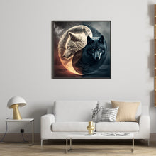 Load image into Gallery viewer, Diamond Painting - Full Round - wolf yin yang diagram (30*30CM)
