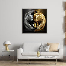 Load image into Gallery viewer, Diamond Painting - Full Round - bear yin yang diagram (30*30CM)
