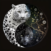 Load image into Gallery viewer, Diamond Painting - Full Round - Snow Leopard Yin Yang Diagram (30*30CM)
