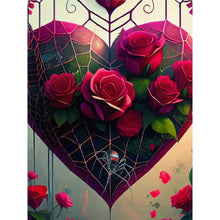 Load image into Gallery viewer, Diamond Painting - Full Round - rose love spider web (30*40CM)
