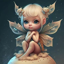 Load image into Gallery viewer, Diamond Painting - Full Round - little angel girl with wings (35*35CM)
