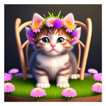 Load image into Gallery viewer, Diamond Painting - Full Round - the cat (30*30CM)
