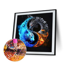 Load image into Gallery viewer, Diamond Painting - Full Round - Tiger and Dragon Yin Yang Illustration (30*30CM)
