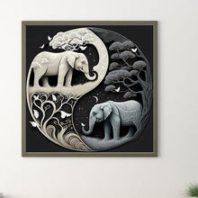 Load image into Gallery viewer, Diamond Painting - Full Round - Elephant Yin Yang Diagram (40*40CM)
