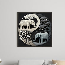 Load image into Gallery viewer, Diamond Painting - Full Round - Elephant Yin Yang Diagram (40*40CM)
