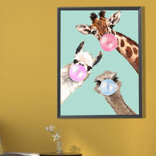 Load image into Gallery viewer, Diamond Painting - Full Round - Giraffe blowing bubbles (30*40CM)
