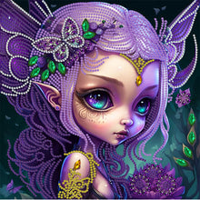 Load image into Gallery viewer, Diamond Painting - Partial Special Shaped - elf girl (30*30CM)
