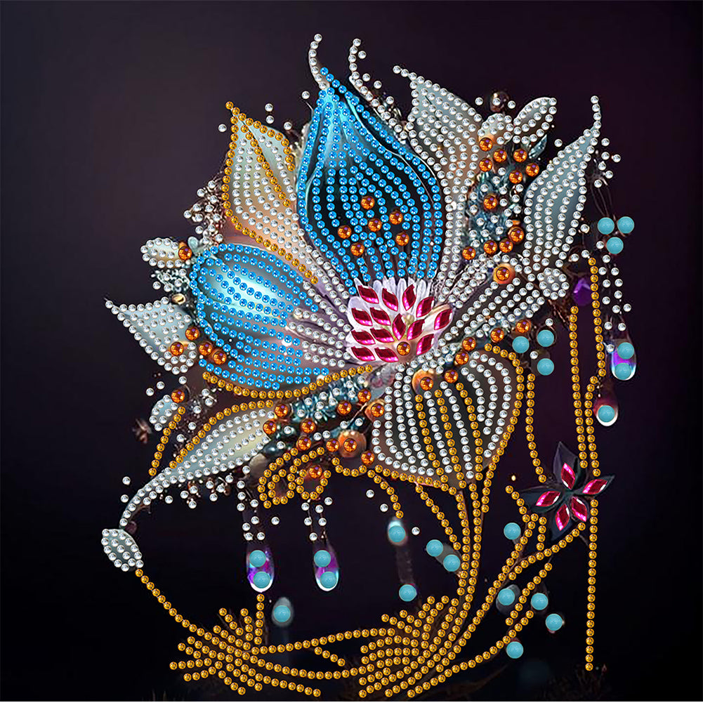 Diamond Painting - Partial Special Shaped - crystal flower (30*30CM)