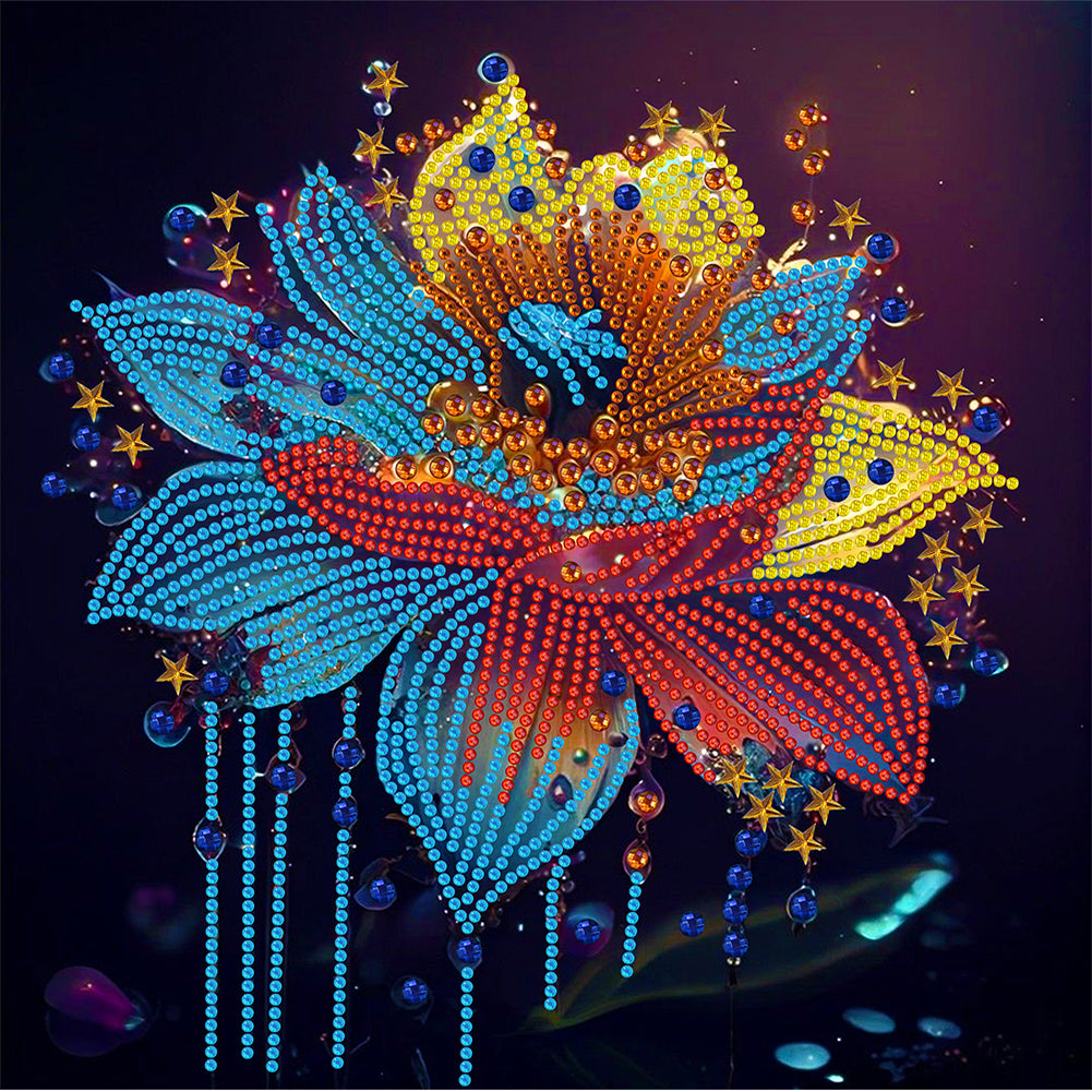 Diamond Painting - Partial Special Shaped - crystal flower (30*30CM)