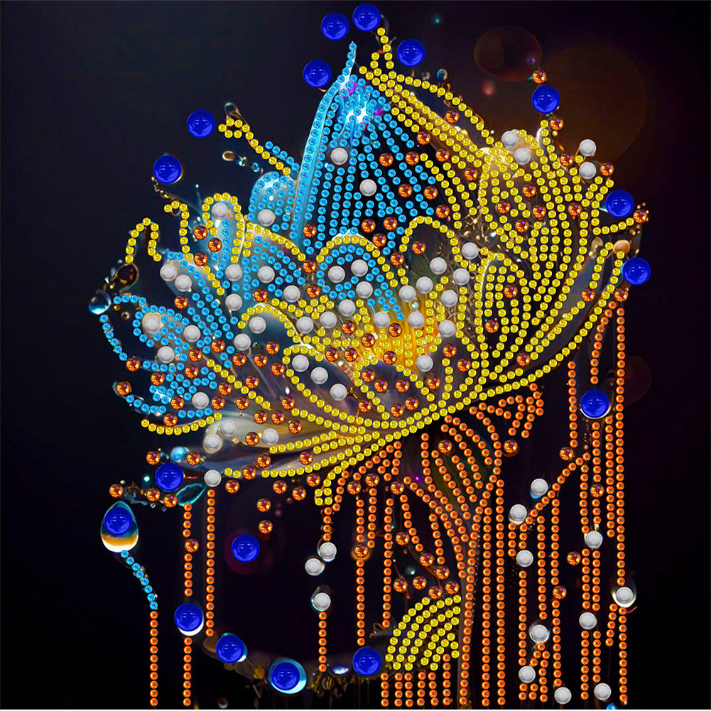Diamond Painting - Partial Special Shaped - crystal flower (30*30CM)
