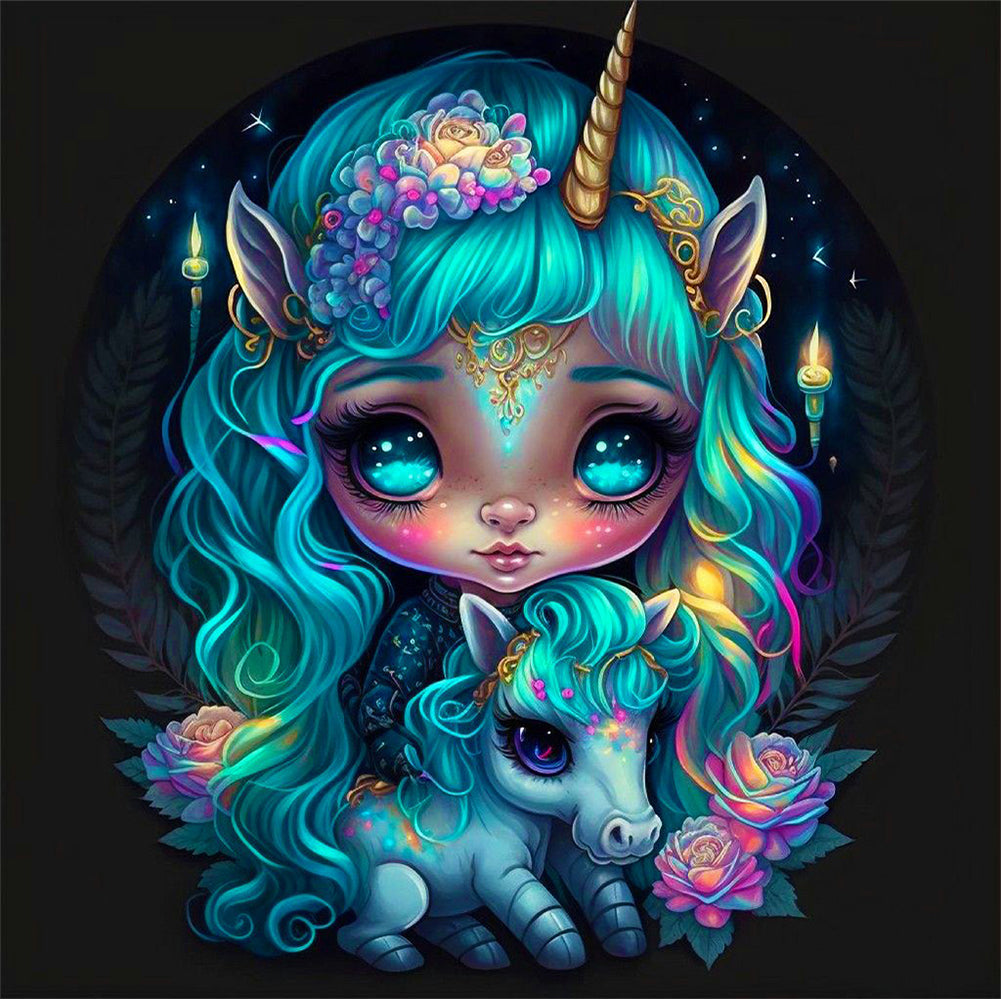 Diamond Painting - Full Round - elf girl (60*60CM)