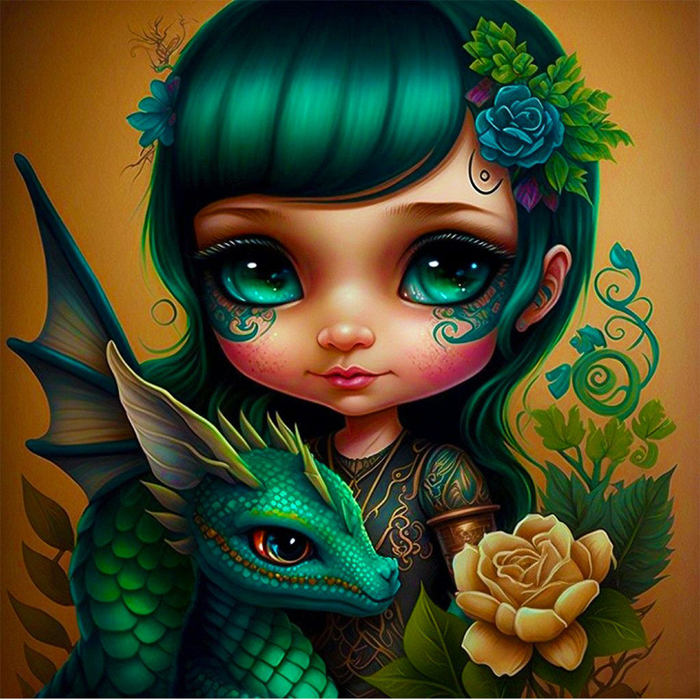 Diamond Painting - Full Round - elf girl (60*60CM)