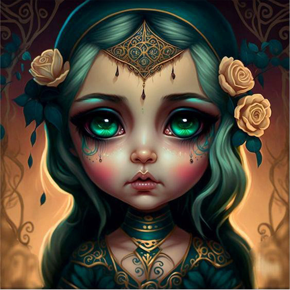 Diamond Painting - Full Round - elf girl (30*30CM)