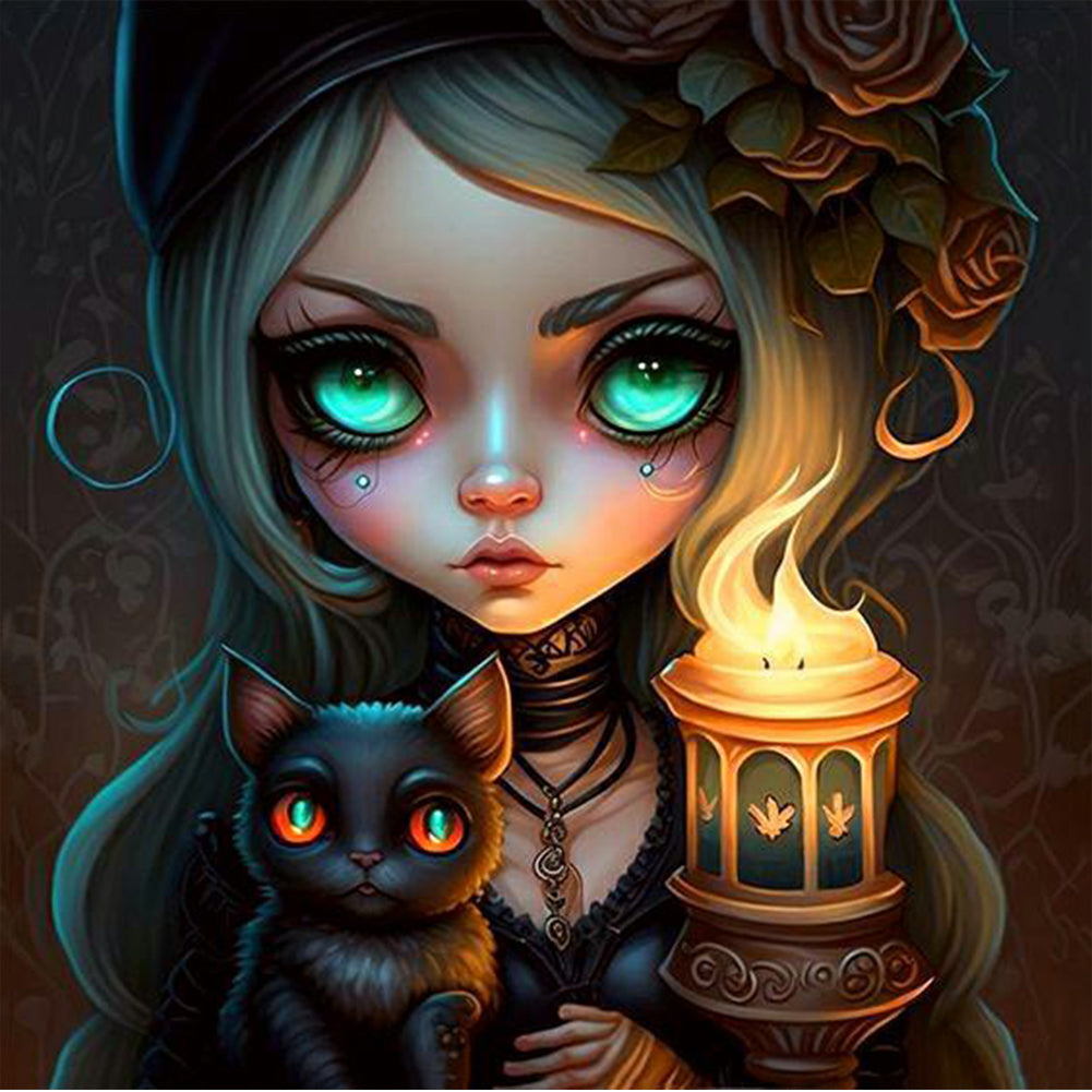 Diamond Painting - Full Round - elf girl (30*30CM)