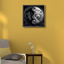 Load image into Gallery viewer, Diamond Painting - Full Square - Lion Yin Yang Diagram (35*35CM)
