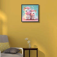 Load image into Gallery viewer, Diamond Painting - Full Round - cartoon little cow (30*30CM)
