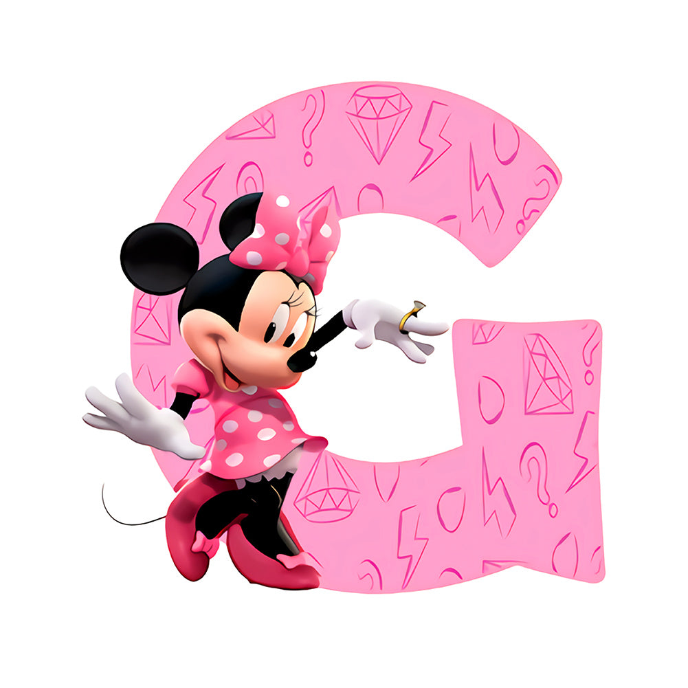 Diamond Painting - Full Round - minnie letter g (30*30CM)
