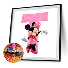 Load image into Gallery viewer, Diamond Painting - Full Round - minnie letter t (30*30CM)
