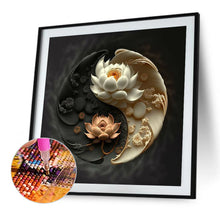 Load image into Gallery viewer, Diamond Painting - Full Round - Lotus Yin Yang Diagram (30*30CM)
