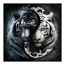 Load image into Gallery viewer, Diamond Painting - Full Round - Tiger Yin Yang Diagram (35*35CM)
