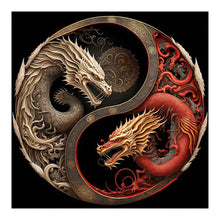 Load image into Gallery viewer, Diamond Painting - Full Round - Dragon Yin Yang Diagram (35*35CM)
