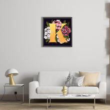 Load image into Gallery viewer, Diamond Painting - Full Round - flower letter K (40*40CM)
