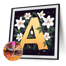 Load image into Gallery viewer, Diamond Painting - Full Round - Flower letter A (40*40CM)
