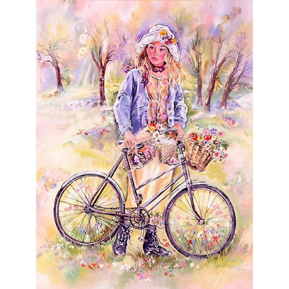 Diamond Painting - Full Round - spring girl (30*40CM)