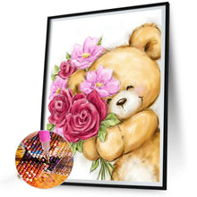 Load image into Gallery viewer, Diamond Painting - Full Round - flower bear (30*40CM)
