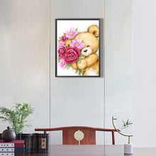 Load image into Gallery viewer, Diamond Painting - Full Round - flower bear (30*40CM)
