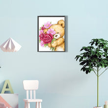 Load image into Gallery viewer, Diamond Painting - Full Round - flower bear (30*40CM)
