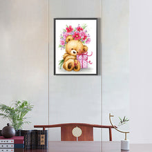 Load image into Gallery viewer, Diamond Painting - Full Round - flower bear (30*40CM)
