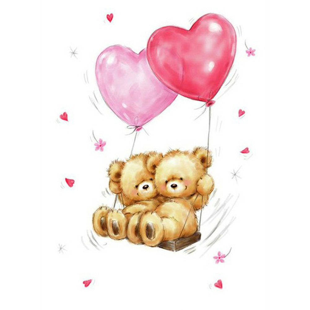 Diamond Painting - Full Round - flower bear (30*40CM)