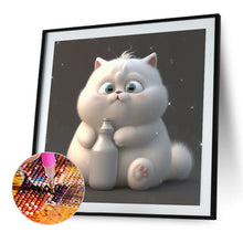 Load image into Gallery viewer, Diamond Painting - Full Round - happy little fat cat (30*30CM)
