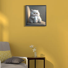 Load image into Gallery viewer, Diamond Painting - Full Round - happy little fat cat (30*30CM)
