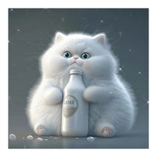 Load image into Gallery viewer, Diamond Painting - Full Round - happy little fat cat (30*30CM)
