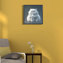 Load image into Gallery viewer, Diamond Painting - Full Round - happy little fat cat (30*30CM)
