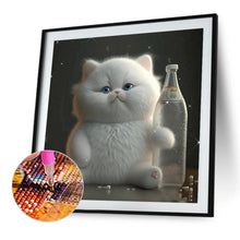 Load image into Gallery viewer, Diamond Painting - Full Round - happy little fat cat (30*30CM)
