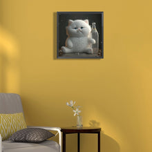 Load image into Gallery viewer, Diamond Painting - Full Round - happy little fat cat (30*30CM)
