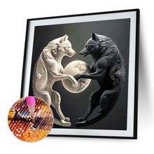 Load image into Gallery viewer, Diamond Painting - Full Round - wolf yin yang diagram (30*30CM)
