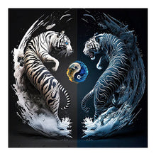Load image into Gallery viewer, Diamond Painting - Full Round - Tiger Yin Yang Diagram (30*30CM)
