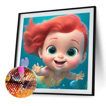 Load image into Gallery viewer, Diamond Painting - Full Round - mermaid cartoon version (30*30CM)
