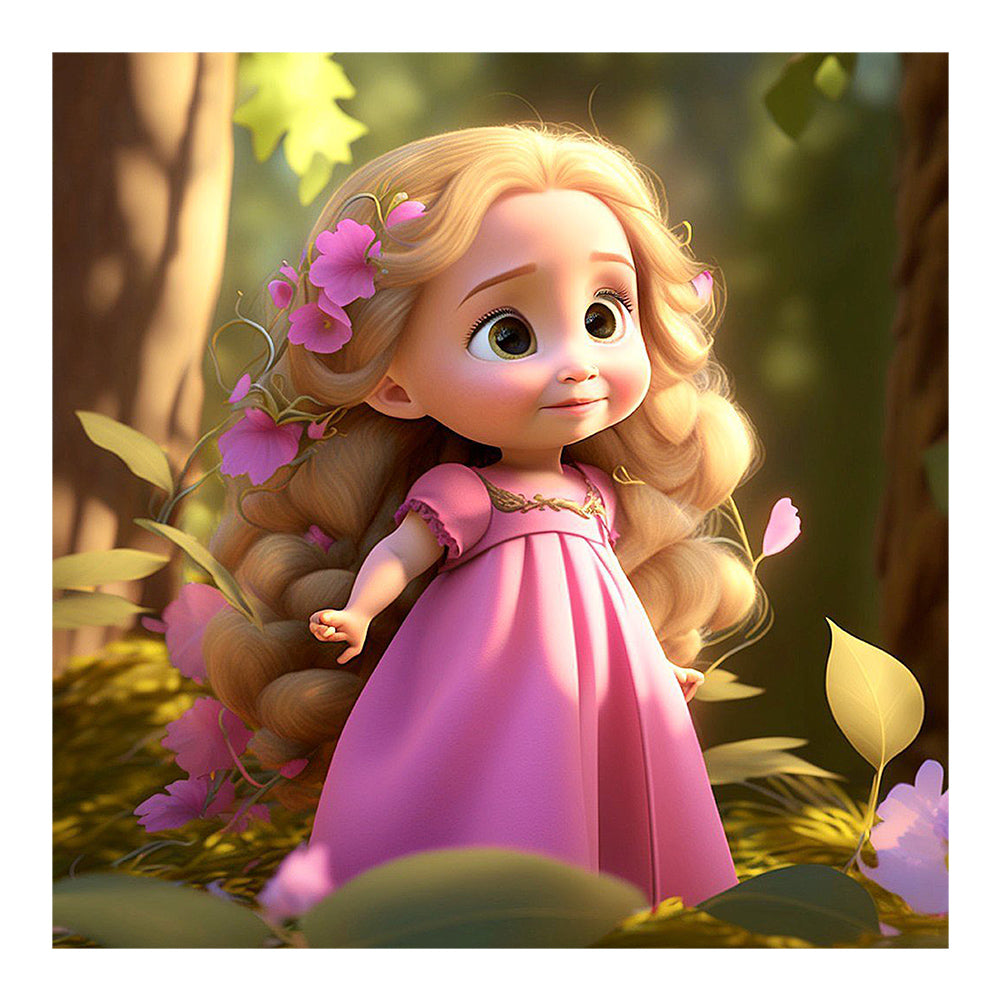 Diamond Painting - Full Round - Rapunzel cartoon version (30*30CM)