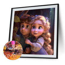 Load image into Gallery viewer, Diamond Painting - Full Round - Flynn and Princess Rapunzel Cartoon Version (30*30CM)
