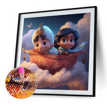 Load image into Gallery viewer, Diamond Painting - Full Round - Aladdin and Princess Jasmine cartoon version (30*30CM)
