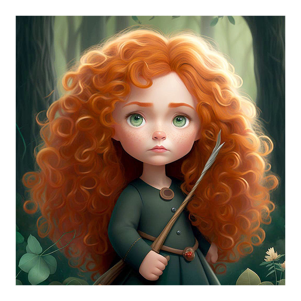 Diamond Painting - Full Round - Merida cartoon version (30*30CM)