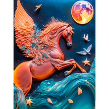 Load image into Gallery viewer, Diamond Painting - Full Round - Pegasus Relief Painting (30*40CM)
